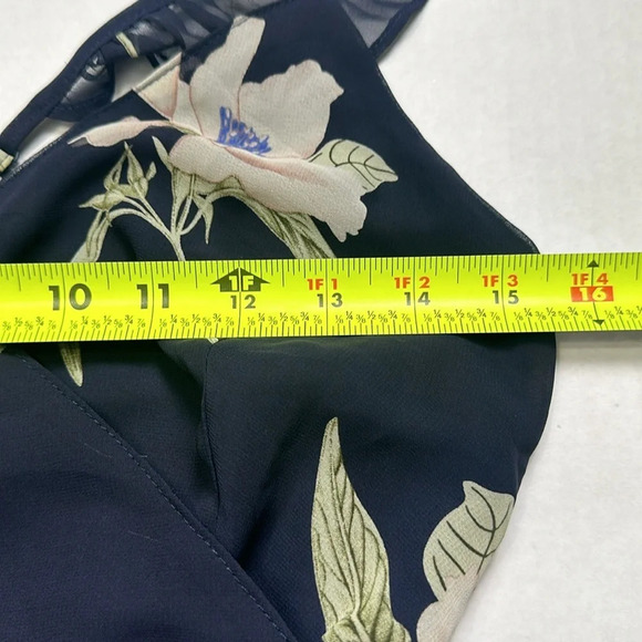 Lulu’s All Mine Navy Floral Print High Low Wrap Dress Womens Size Medium - Picture 10 of 14